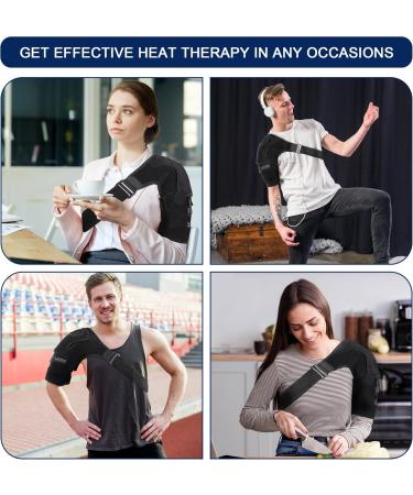 Buy Cordless Shoulder Heating Pad - Portable Electric Heated Wrap for Men & Women - Hot Cold Modes - Left & Right Shoulder - International Shipping Available - Buy Online on GoSupps.com