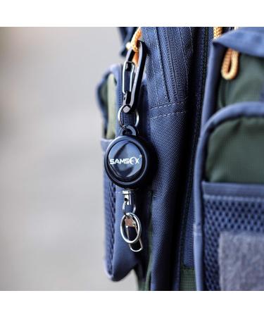 SAMSFX Fly Fishing Zinger Retractor Combo Pack - 3pcs Assortment with Carabiner and Retractors for Anglers Vest Tool Gear - 24 Nylon Cord - Buy Online on GoSupps.com
