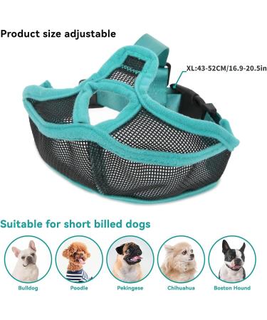 Breathable Dog Muzzle for Short Snouts | Adjustable Anti-Bite Mesh Muzzle for French Bulldogs & XL Breeds - Buy Online on GoSupps.com