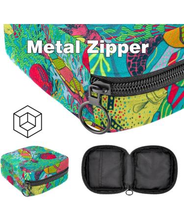 Portable Women s Binding-Up Bags | Menstrual Cup & Tampon Pouches for Teens | Cute Sea Turtles & Tropical Fish Design - Buy Online on GoSupps.com