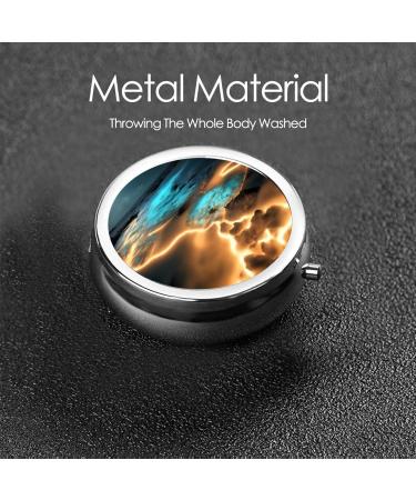 View Under The Moon Round Pill Box | 3-Compartment Portable Organizer for Travel & Purse | Ideal for International Shipping - Buy Online on GoSupps.com