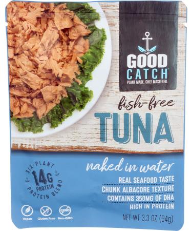 Good Catch Plant Based Fish Free Tuna - Naked In Water, 3oz Pouch, 3oz