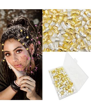 Flosius 120 PCS Crown Dreadlock Hair Jewelry for Women - Gold Braids Accessories with Adjustable Cuffs, Beads, Iron Rings, and Clips - Buy Online on GoSupps.com