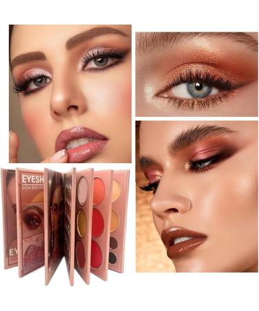  Dubbulon Book Shape Makeup Palette | Long Lasting Multicolor | Travel Palette for Highlighter and Eyeshadow | Daily Party Date Photo Shoot Wedding Christmas - Buy Online on GoSupps.com