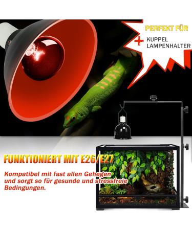Neptonion 2-Pack 100W Reptile Infrared Heat Lamp - UVA Red Basking Spot Lamp for Snakes Chameleons Geckos & More - Buy Online on GoSupps.com