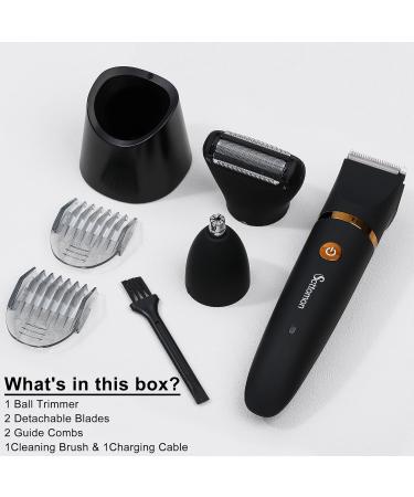 SCTTOMON 3-in-1 Waterproof Men's Body Razor & Ball Trimmer - Wireless Inguinal & Nose Hair Groomer - Buy Online on GoSupps.com