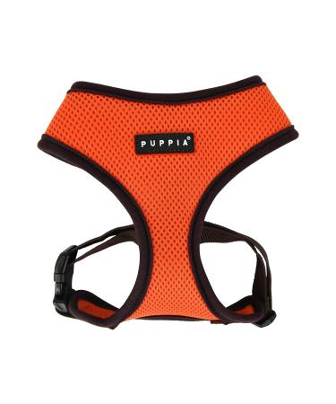 Puppia Soft Harness II - Soft dog harness for small and medium-sized dogs - very comfortable and adjustable Orange XL