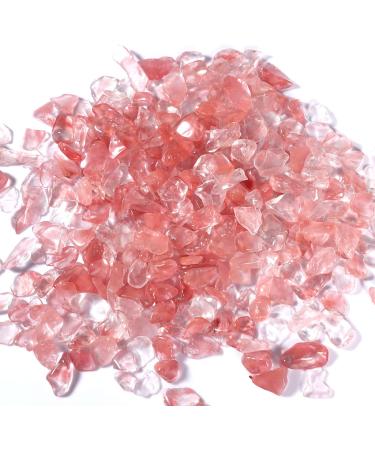 gemshan 2lb Rose Quartz Chips Natural Crushed Crystal Chip Bulk 7mm-9mm Tumble Healing Crystal Stone for Aquarium Vase Plant Decoration Jewelry DIY (Cherry quartz) - Buy Online on GoSupps.com