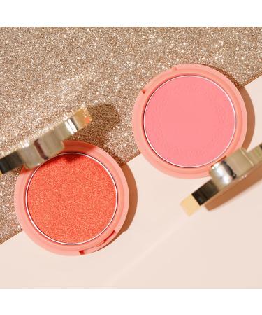 Oulac Rouge Powder Matt Blush - Natural Vegan Makeup | Super-Fine Powder | Gentle Application | 4.8g 13 Petal Blossom (Matte Light Yellow Pink) - Cruelty-Free & Suitable for All Skin Types - Buy Online on GoSupps.com