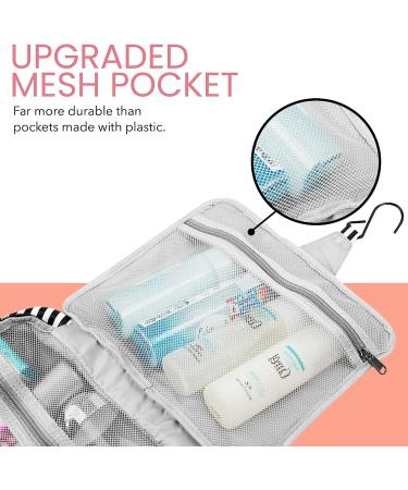 Waterproof Travel Toiletry Bag with Hanging Hook - Black | Organizer for Men and Women - Makeup and Bathroom Accessories - Buy Online on GoSupps.com