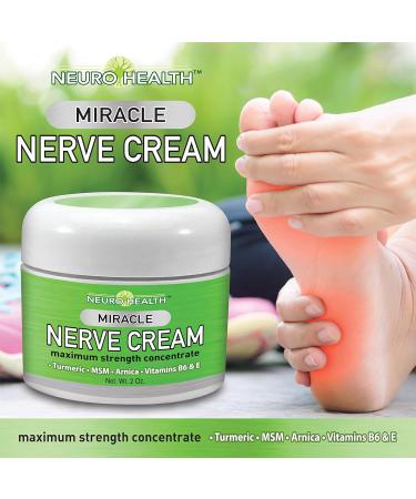 Neuro Health Miracle Nerve Cream 2oz Jar 2 Pack - Turmeric, Arnica, Vitamin B6 & E MSM Formula for Feet, Hands, Legs, Toes - Scientifically Developed for Maximum Effectiveness - Buy Online on GoSupps.com