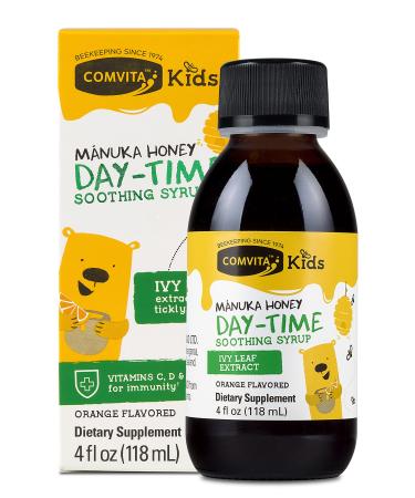 Comvita Kids Soothing Manuka Honey Soothing Syrup for Kids, Day-TIME, Certified UMF 10+ Manuka Honey, Non-GMO, 4 fl oz