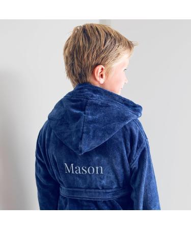 Personalized Children's Bathrobe - Yoursurprise Soft White Robe with Embroidered Name - Size 122-128 Blue - Buy Online on GoSupps.com