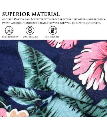 Kavya Wide Hairbands for Women - Boho Headbands Set | 6-Piece Elastic Soft Print Headbands for Yoga & Sports | Multicolored Thin Headscarf Accessories - Buy Online on GoSupps.com