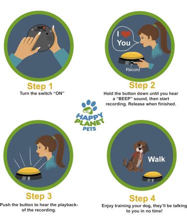 LightUp Paws LED Training Buttons for Dogs & Pets | Recordable Buzzers for Easy Communication | Perfect Pet Gift with Free Stickers - Buy Online on GoSupps.com