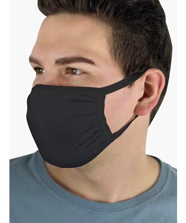 Fruit of the Loom Reusable Cotton Face Masks - Black & White 50 Pack | Eco-Friendly Protection - Buy Online on GoSupps.com