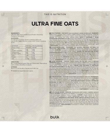 Bulk Ultra Fine Scottish Oats Chocolate 1 kg - Pack of 1 - Buy Online on GoSupps.com