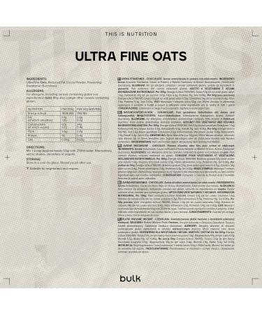 Bulk Finely Ground Oatmeal - Chocolate Flavor (2.5 kg) | 50 Servings | International Shipping Available - Buy Online on GoSupps.com