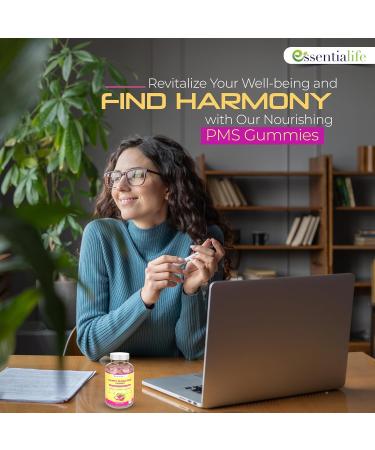 Happy Flow Strawberry Chewable PMS Gummies | Hormone Balance Chasteberry Supplement with Dong Quai & Vitamin B6 | Period Relief for Women (60 Count) - Buy Online on GoSupps.com