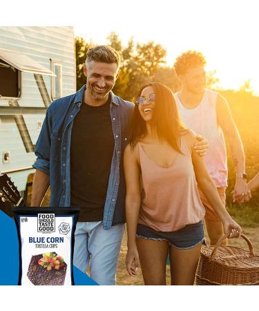Food Should Taste Good Blue Corn Tortilla Chips - Gluten Free - 11 oz - Buy Online on GoSupps.com
