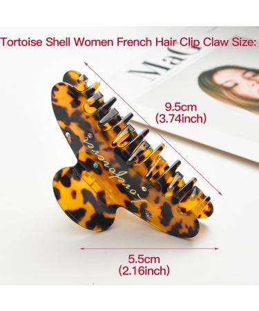 Big Hair Claw Clips Tortoise Shell Large Claw Hair Clips For Thick Hair 3.8 Inch Strong Hold Hair Jaw Clips Clamps For Women 2 Color Available(2 Pack) Brown - Buy Online on GoSupps.com
