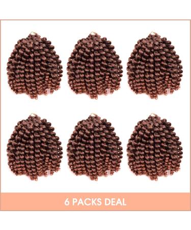 Toyotress Wand Curl Jamaican Bounce Crochet Braids Short Curly Hair Extensions (T30 12 inches) 12 inches T30 - Buy Online on GoSupps.com