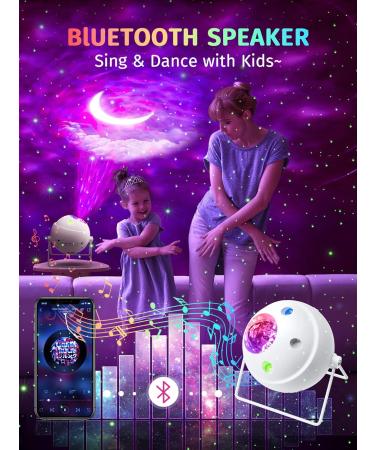 Galaxy Projector with 48 Light Modes, Moon Projection, Bluetooth Speaker - Remote Control, Timer, Night Light - Perfect Room Decor - Buy Online on GoSupps.com
