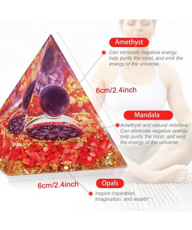 Orgone Pyramid with Healing Crystals Mandala - Energy Balancing Tool for Positive Vibrations - Buy Online on GoSupps.com
