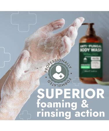 16.9 oz Tea Tree Antifungal Antibacterial Soap | Ringworm Acne Athlete's Foot Treatment + Free Body Scrubber - Buy Online on GoSupps.com