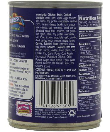 Progresso Italian-Style Wedding Soup 18.5 oz. (Pack of 12) - Traditional Recipe | Shop Now - Buy Online on GoSupps.com