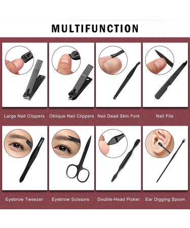 8 PCS Nail Clippers Set - Premium Manicure Kit for Women & Men | Stainless Steel Facial, Hand, and Foot Care Tools | Professional Grooming Gift Pedicure Set with Portable Travel Case - Buy Online on GoSupps.com