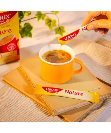 Leroux - Soluble Chicory Nature in Sticks - 100% Plant Origin - Roasted Chicory Lightly Caramelized Taste - Rich in Fiber No Added Sugars - Pack of 6 Boxes of 20 Sticks - Buy Online on GoSupps.com