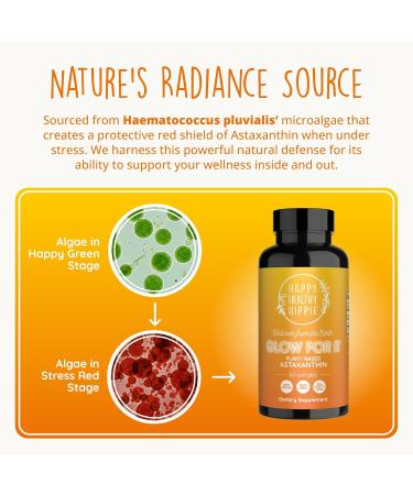 Astaxanthin Supplement 12mg | Plant-Based Antioxidant for Skin Hydration Elasticity & Radiant Glow | From Algae Extract | Non-GMO Vegan Made in USA | 2 Month Supply 60 Softgels - Buy Online on GoSupps.com