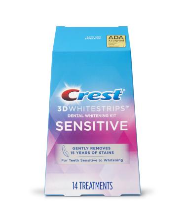 Crest 3D Whitestrips for Sensitive Teeth, Teeth Whitening Strip Kit, 28 Strips (14 Count Pack)