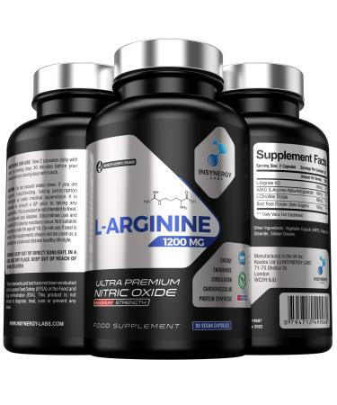 Ultra Premium L Arginine Nitric Oxide Supplement (4X Forms) with L Citrulline + Beetroot + AAKG | The UK s No1 L-Arginine Supplements Workout Endurance & Performance L-Citrulline 90 Vegan Capsules