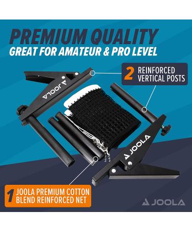 JOOLA Premium 72 Regulation Size Table Tennis Net and Post Set - Portable Spring Clamp, Black - Buy Online on GoSupps.com