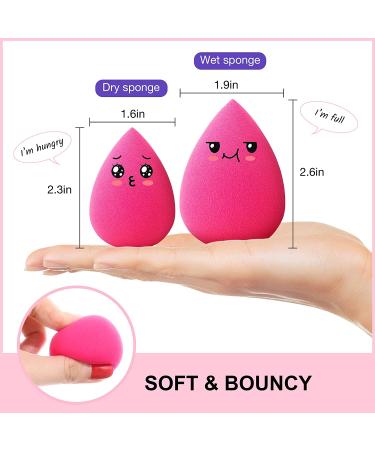 Hygea Beauty Makeup Sponge Set of 5 - Non Latex Teardrop Blending Sponges for Cream, Powder, and Liquid Makeup - Multicolor - Buy Online on GoSupps.com