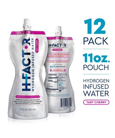 H Factor Tart Cherry Infused Hydrogen Water - Natural Pre/Post Workout Recovery, Supports Athletic Performance, Delivers Antioxidants - 11 Fl Oz (Pack of 12) - Buy Online on GoSupps.com
