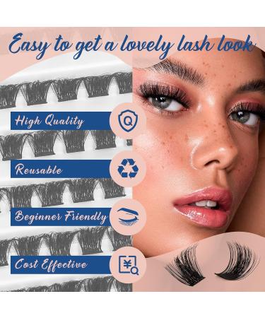 Shop Crislashes 144 Pcs D Curl 18mm Cluster Eyelashes - Reusable Wispy Manga Extensions for Stunning Looks - Buy Online on GoSupps.com
