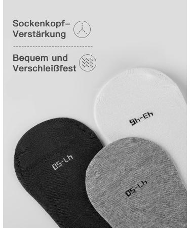YouChan Invisible Sneaker Socks - 10 Pairs Anti-Slip Footy No Show Socks for Men & Women Big Silicone Pad Size 43-46 White - Buy Online on GoSupps.com