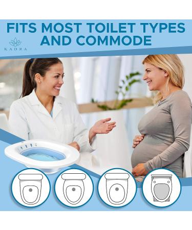 Kadra Sitz Bath With Storage Hook - Postpartum and Hemorrhoid Relief Kit - Buy Online on GoSupps.com