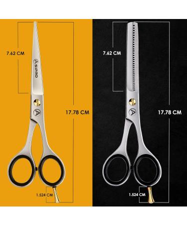 Asipro 6.5 Hair Cutting Scissors Set - Professional Salon Kit for Men Women & Pets | Includes Effilant Scissors & Case - Buy Online on GoSupps.com