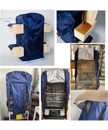 Universal Bird Cage Cover - Black-Out, Windproof, Light-Proof, Double Zipper, Breathable Fabric - Winter Essential for a Good Night's Sleep for Pets and Birds - Buy Online on GoSupps.com
