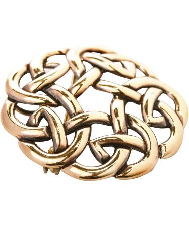 WINDALF Large Celtic Brooch ARKIAN - Vintage Knot Pattern 5.2 cm Bronze Scarf Pin | International Shipping - Buy Online on GoSupps.com