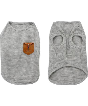Yaodhaod Small Dog Shirt - Blue & Gray Cotton Clothing for Dogs & Cats (2 Pack) | Perfect for Teacup Teddies & Dwarf Rabbits - Buy Online on GoSupps.com
