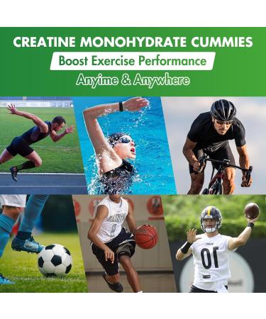 Creatine Monohydrate Gummies for Men & Women (4 Pack) - Chewables Creatine Monohydrate for Muscle Strength Muscle Builder Energy Boost 320 Count Pre-Workout Supplement - Buy Online on GoSupps.com