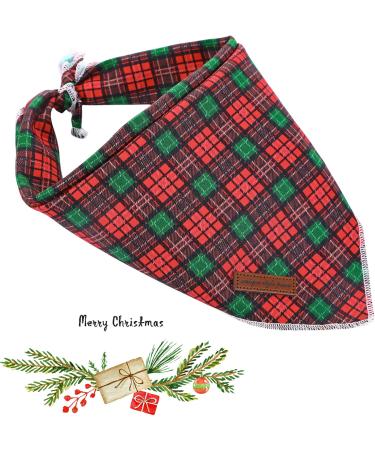 Unique Christmas Dog Towel - Adjustable Washable Cotton Latz in Red & Green for Small & Medium Dogs & Cats - Buy Online on GoSupps.com