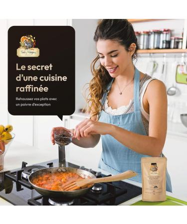 Poivre de Madagascar 200g - Poivre Noir en Grain d'Exception pour Moulin a Poivre et Poivrier Electrique - Epices Cuisine Raffin es - Graine Spicy Epicerie Fine et Epices du Monde - Epice Gourmet - Buy Online on GoSupps.com