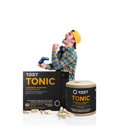 1337 Tonic Gaming Supplement 2 Month Cure / 60 Capsules (1/d) Made in France