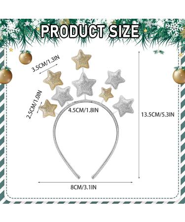 Glitter Star Headband Set for Birthday Party and Holiday Festivals - 2PCS Hair Bands for Women, Kids, and Adults - Buy Online on GoSupps.com